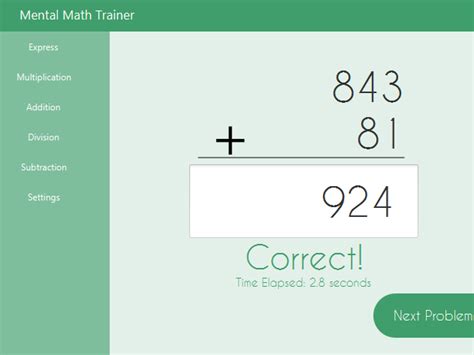 Math Trainer — Practice Mental Math